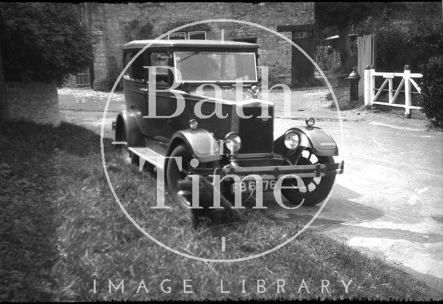 The photographer's trusty car and dog c.1930