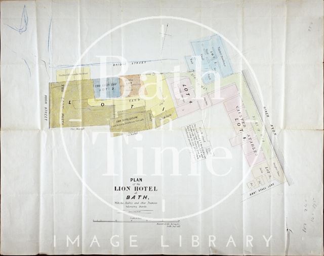 Plan of the White Lion Hotel, Bath 1852