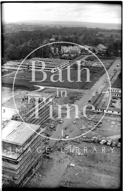 Aerial view of the University of Bath site under development 1965