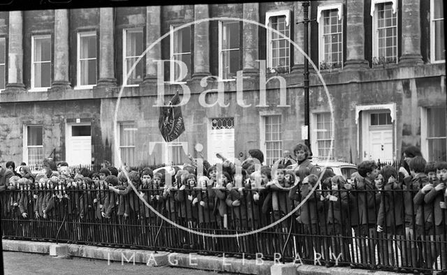 The Queen Mother visiting Bath 1979