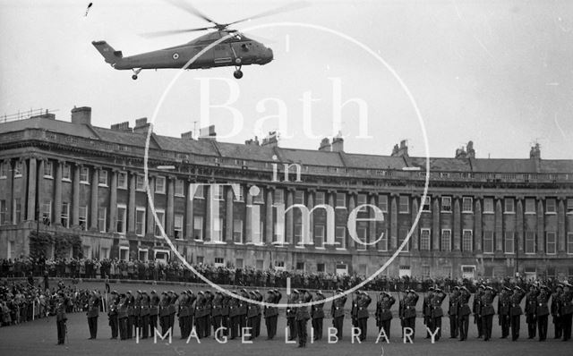 The Queen Mother visiting Bath 1979