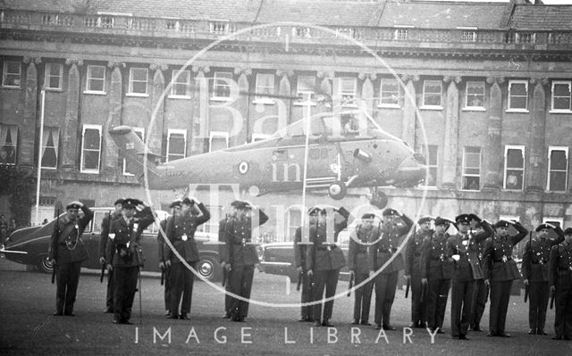 The Queen Mother visiting Bath 1979