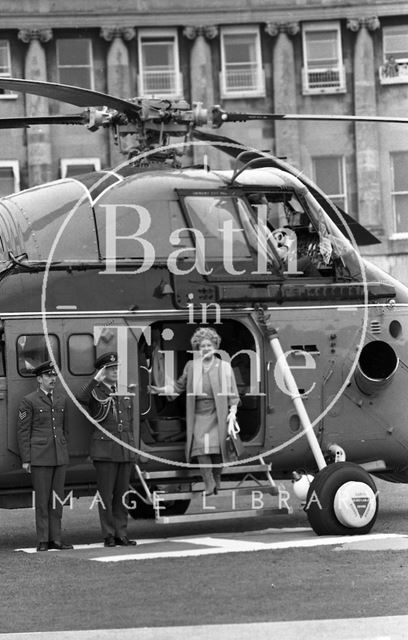 The Queen Mother visiting Bath 1979