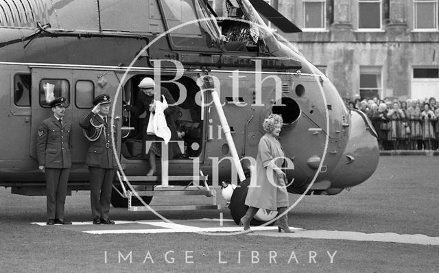 The Queen Mother visiting Bath 1979