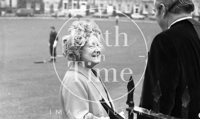 The Queen Mother visiting Bath 1979