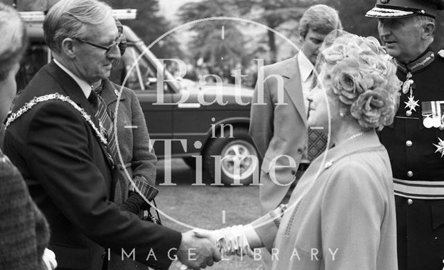 The Queen Mother visiting Bath 1979