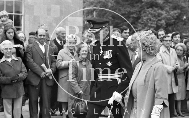 The Queen Mother visiting Bath 1979