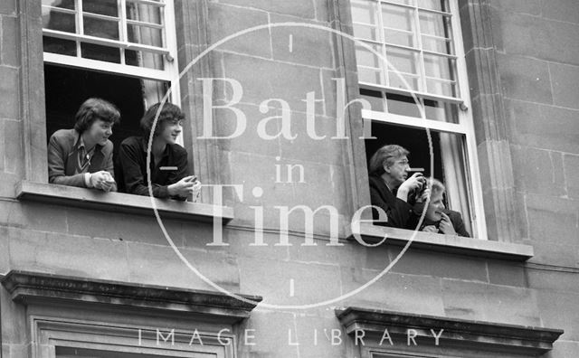 The Queen Mother visiting Bath 1979