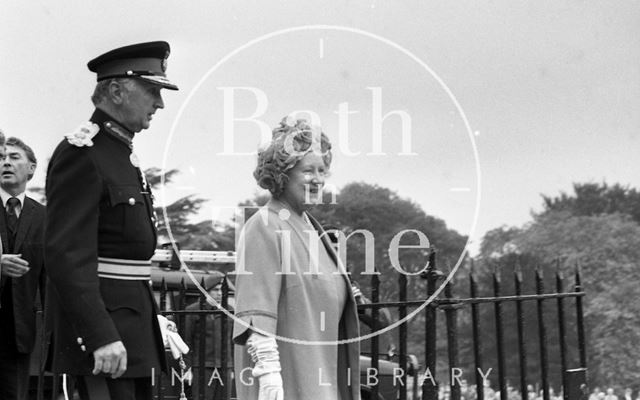 The Queen Mother visiting Bath 1979