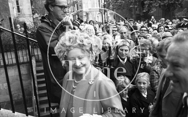 The Queen Mother visiting Bath 1979