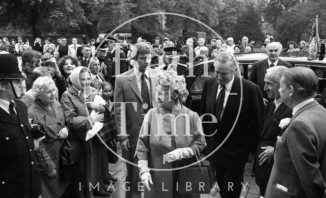 The Queen Mother visiting Bath 1979