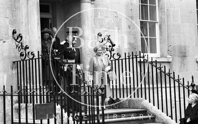 The Queen Mother visiting Bath 1979