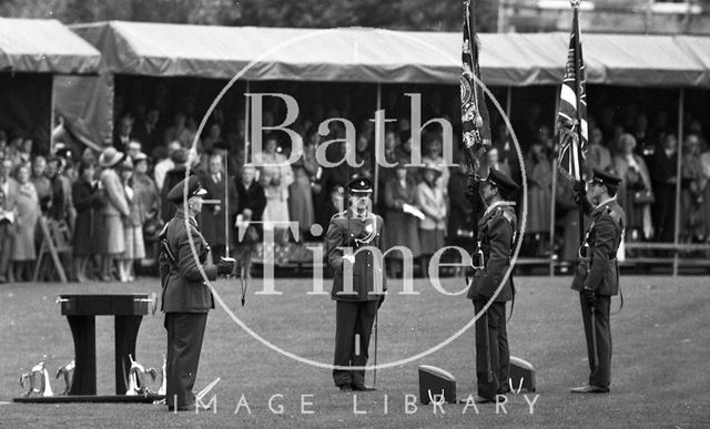 The Queen Mother visiting Bath 1979