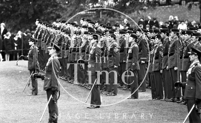 The Queen Mother visiting Bath 1979