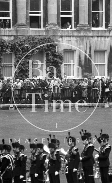 The Queen Mother visiting Bath 1979