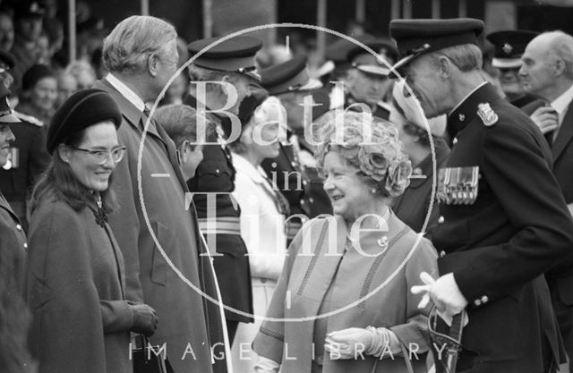 The Queen Mother visiting Bath 1979