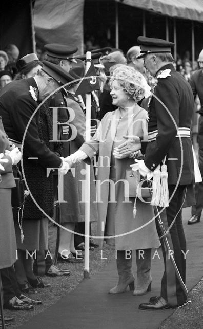 The Queen Mother visiting Bath 1979