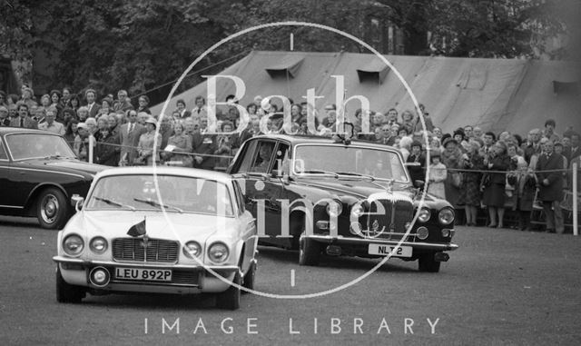 The Queen Mother visiting Bath 1979