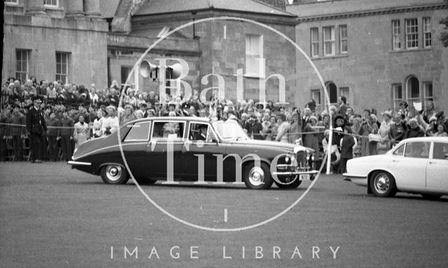 The Queen Mother visiting Bath 1979