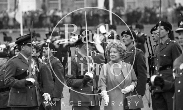 The Queen Mother visiting Bath 1979