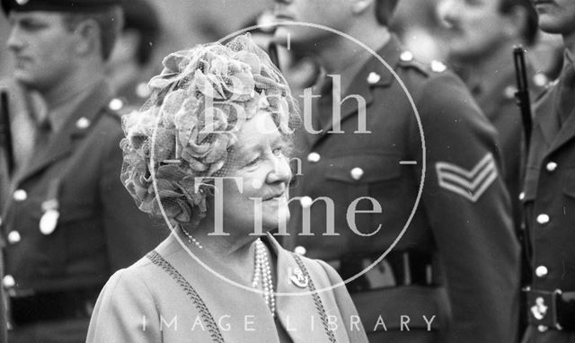 The Queen Mother visiting Bath 1979