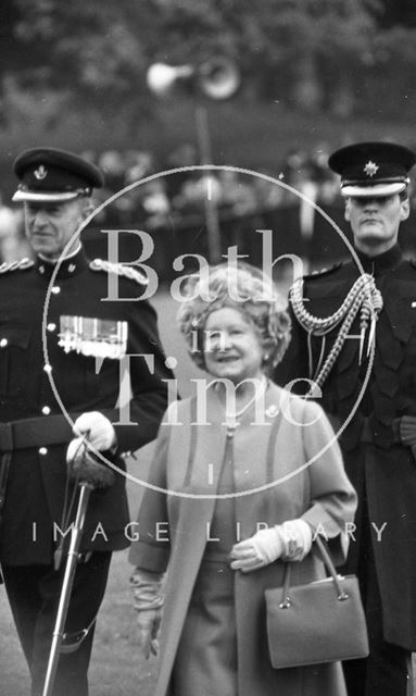 The Queen Mother visiting Bath 1979