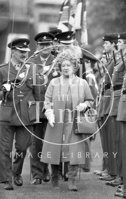 The Queen Mother visiting Bath 1979