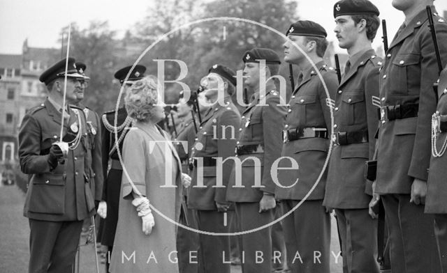 The Queen Mother visiting Bath 1979