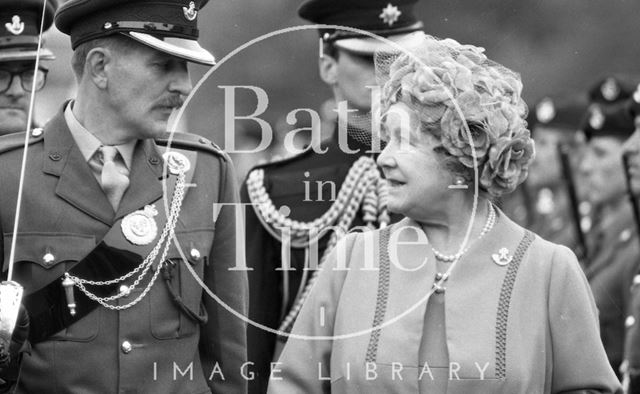 The Queen Mother visiting Bath 1979