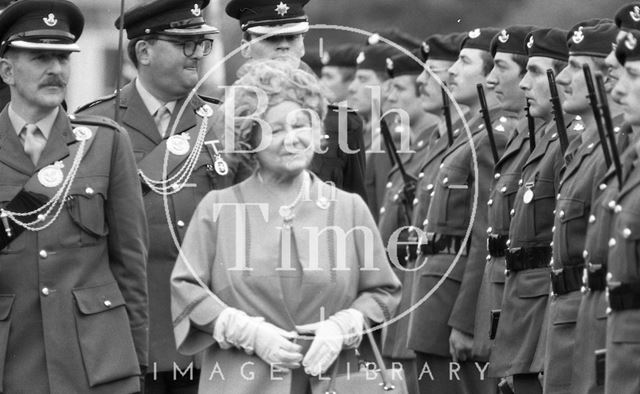 The Queen Mother visiting Bath 1979