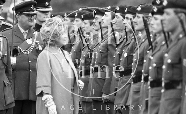 The Queen Mother visiting Bath 1979