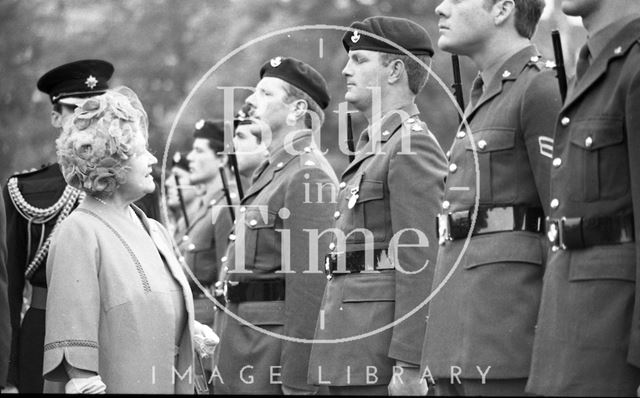 The Queen Mother visiting Bath 1979