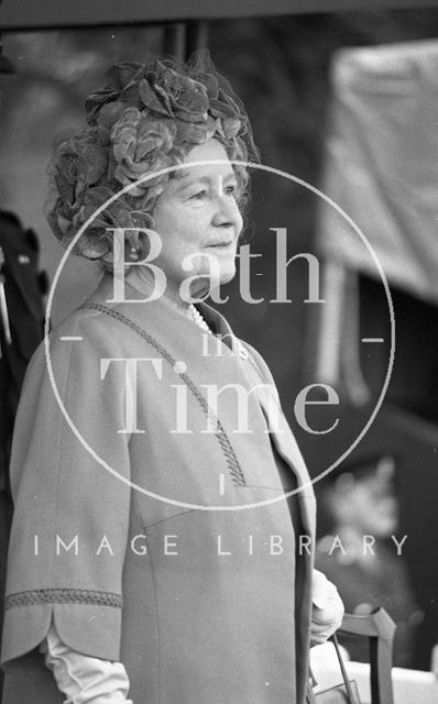 The Queen Mother visiting Bath 1979