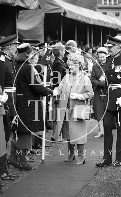 The Queen Mother visiting Bath 1979