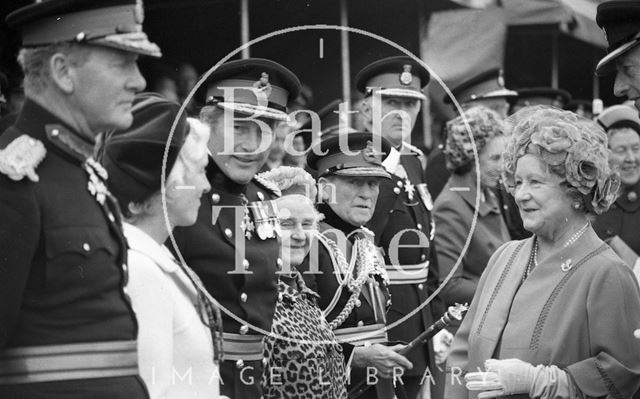 The Queen Mother visiting Bath 1979