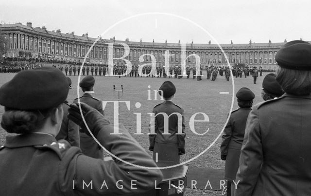 The Queen Mother visiting Bath 1979