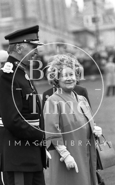 The Queen Mother visiting Bath 1979