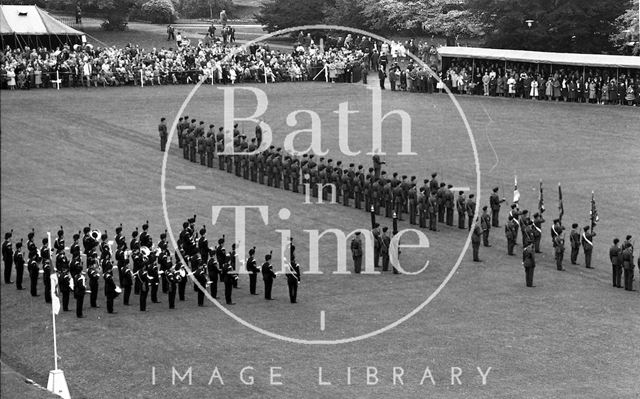 The Queen Mother visiting Bath 1979