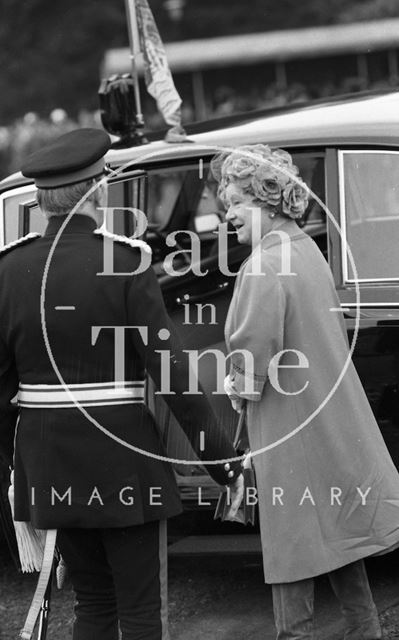 The Queen Mother visiting Bath 1979