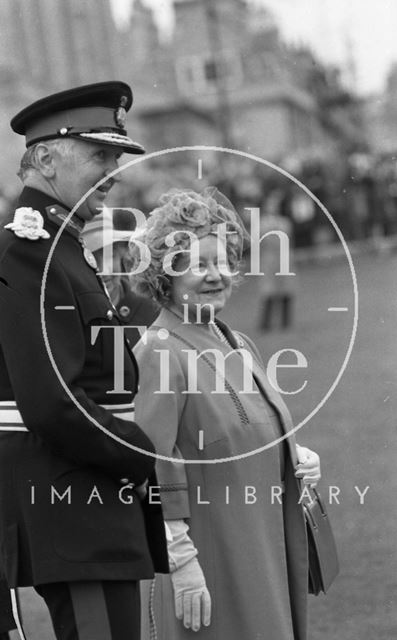 The Queen Mother visiting Bath 1979