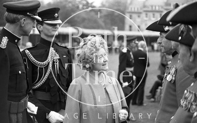 The Queen Mother visiting Bath 1979