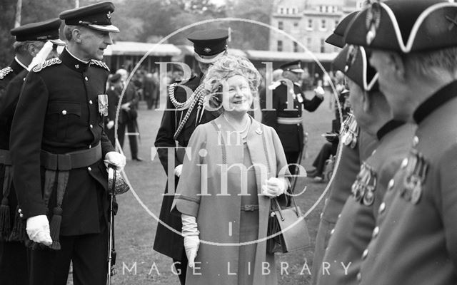 The Queen Mother visiting Bath 1979