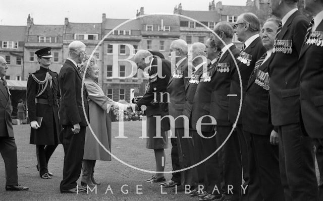 The Queen Mother visiting Bath 1979