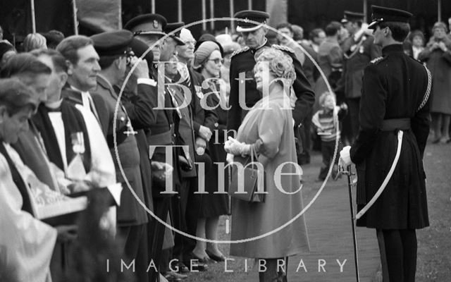 The Queen Mother visiting Bath 1979