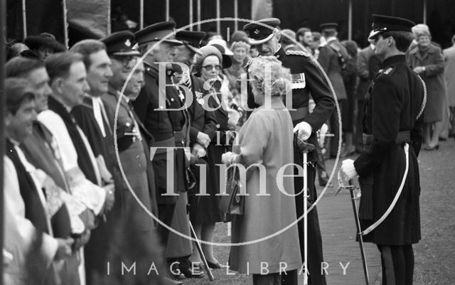 The Queen Mother visiting Bath 1979