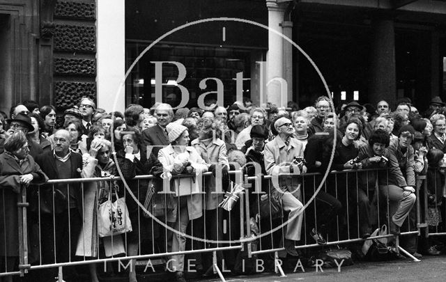 The Queen Mother visiting Bath 1979