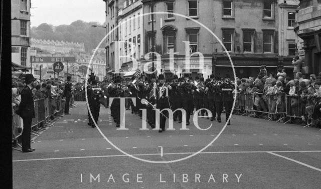 The Queen Mother visiting Bath 1979