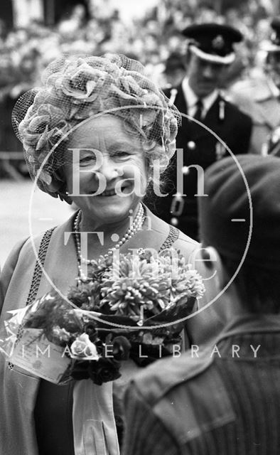 The Queen Mother visiting Bath 1979