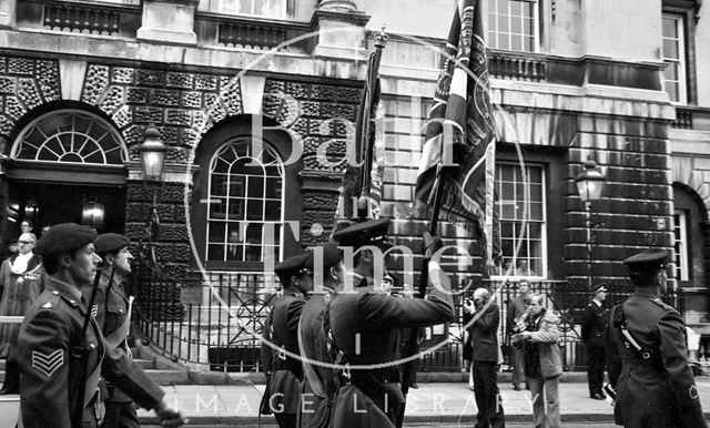 The Queen Mother visiting Bath 1979