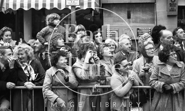 The Queen Mother visiting Bath 1979